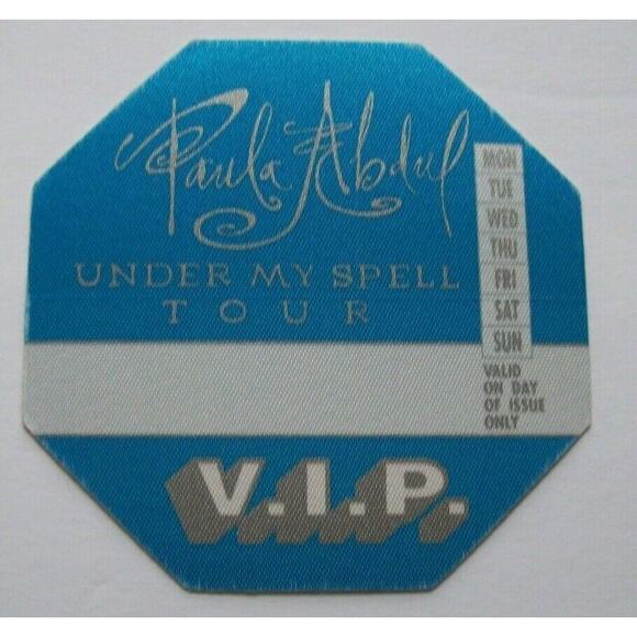 Paula Abdul Backstage Concert Pass VIP Original Under My Spell Tour Vintage - Picture 1 of 3